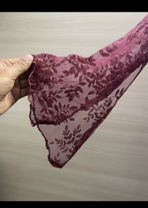 Elegant Burgundy Floral Gown