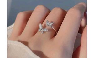 Sparkling Butterfly Ring