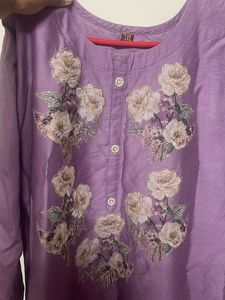 Beautiful Purple Floral Kurta Set