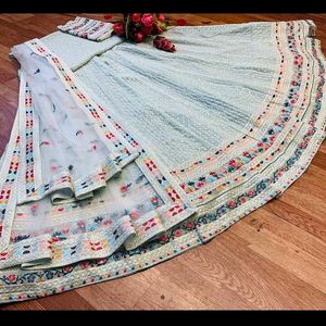 Designer embroidered lehenga choli with n