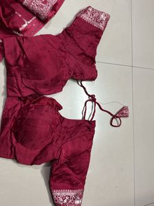 Brand New Elegant Red Bird Benarasi Saree
