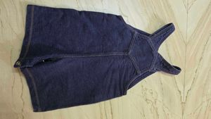 carter's cute Denim Bear dungaree romper
