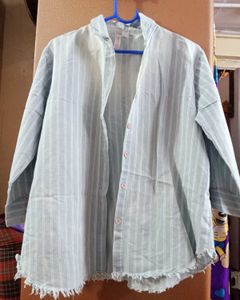 Striped Button-Up Shirt