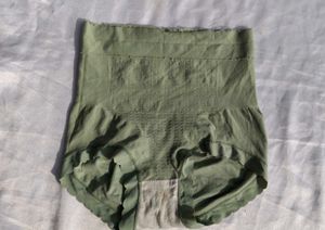 Olive Green High-Waisted Shaping Briefs
