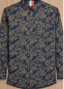 Men's Floral Print Long Sleeve Shirt
