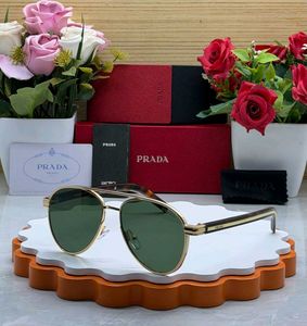 PRADA Aviator Sunglasses Gold Frame