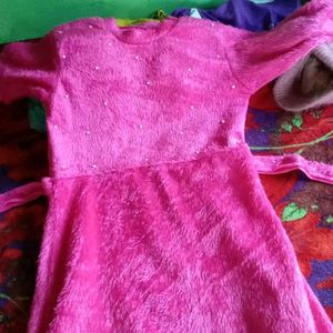 Woollen Fur Kurta Plazo Set
