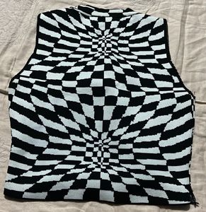 Op Art Sleeveless Top