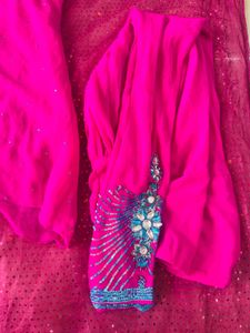 Stunning Pink Kurta Set with Embellishments