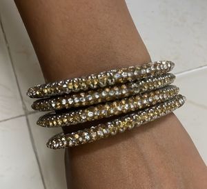 Set of 4 Embellished Bangles