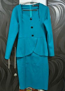 Teal Peplum Dress
