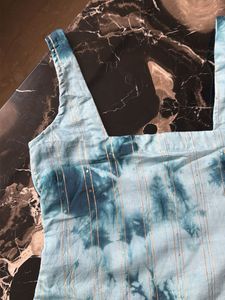 Blue Tie-Dye Mini kurta
