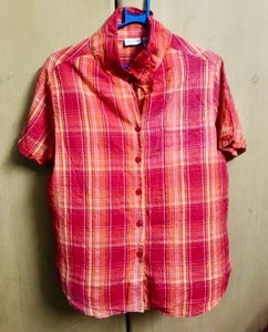 Plaid Button-Up Top