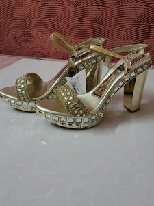 Gold Embellished Heels
