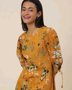 FabNU Floral Print A-Line Dress