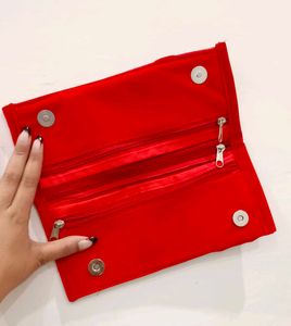 Embroidered Clutch with Mirror Work