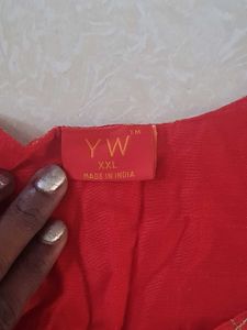 Elegant Red &amp; Gold Maxi Dress
