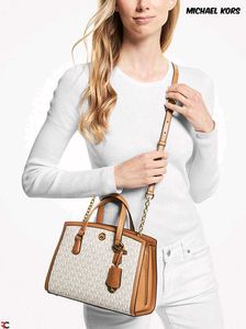 *MICHAEL KORS* *CHANTAL MEDIUM LOGO SATCHEL BAG*