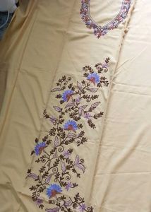 unstitched kashmiri embroidery full suit piece