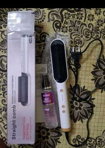 Hair Straightener Comb &amp; Heat Protectant