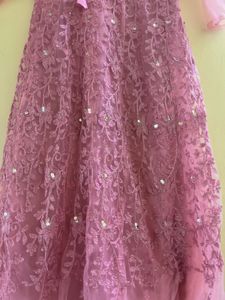 Exquisite Pink Embroidered Gown