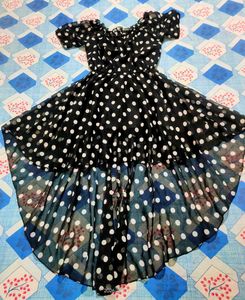 Chic Black Polka Dot Off-Shoulder Dress