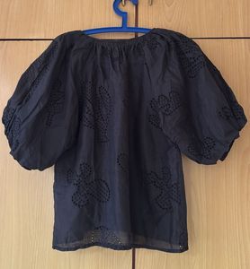 Chikankari Black Top