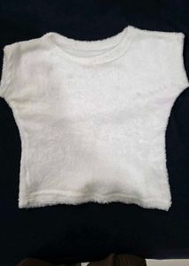 Cozy White Fuzzy Top