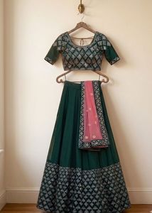 Green Lehenga Choli with Dupatta | Worn Only 2Time