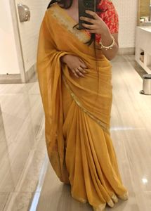 Elegant mustard Saree