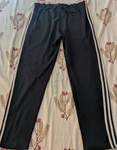 Black Track Pants with White Stripes