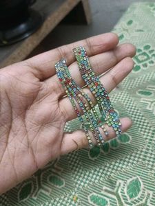 Colorful Rhinestone Dangle Earrings