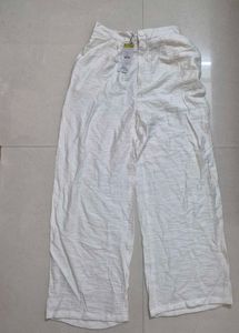 White Wide-Leg Pants