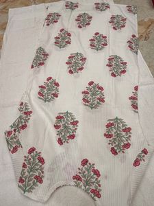 White Floral Print Kurta set