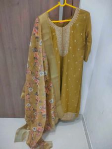 Elegant Yellow Kurta with Dupatta