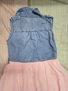 Denim &amp; Chiffon Dress