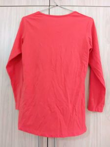 Coral Long Sleeve Tee (size L)