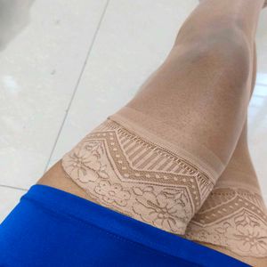 free size thigh  high nude stockings