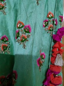 Embellished Teal Ethnic Gown