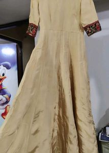Elegant Beige Anarkali Kurta