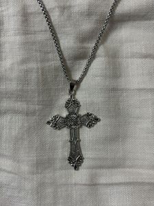 Silver Cross Pendant Necklace