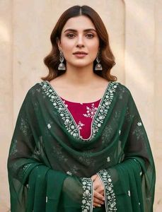 Embroidered dress material for a outstanding look