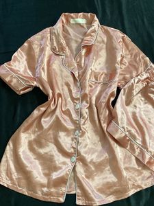 SHEIN Satin Pajama Set - Blush Pink