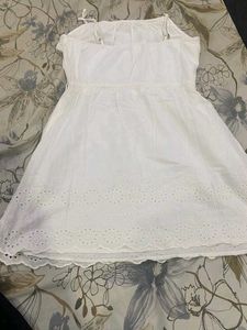 White Eyelet Mini Dress