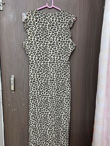 only brand Chic Leopard Print Midi Dress