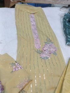 Stunning Yellow suit Set with Embroidery