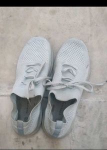 Comfortable Light Cyan Knit Sneakers