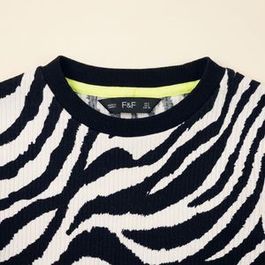 Zebra Print Long Sleeve Top | Size UK 8