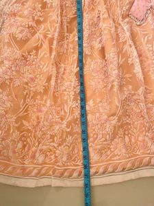 Elegant Peach Net Lehenga Choli