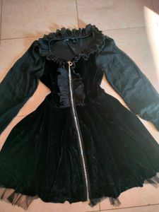 Gothic Lolita Style Velvet Dress🐧🍙🚓🎮📞💣